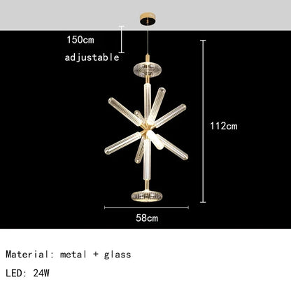 Nordic Luxury Art Glass Chandelier — High-End Pendant Lamp Home Décor