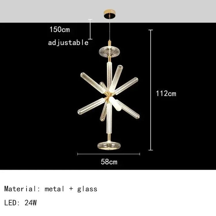 Nordic Luxury Art Glass Chandelier — High-End Pendant Lamp Home Décor