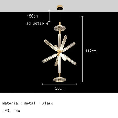 Nordic Luxury Art Glass Chandelier — High-End Pendant Lamp Home Décor