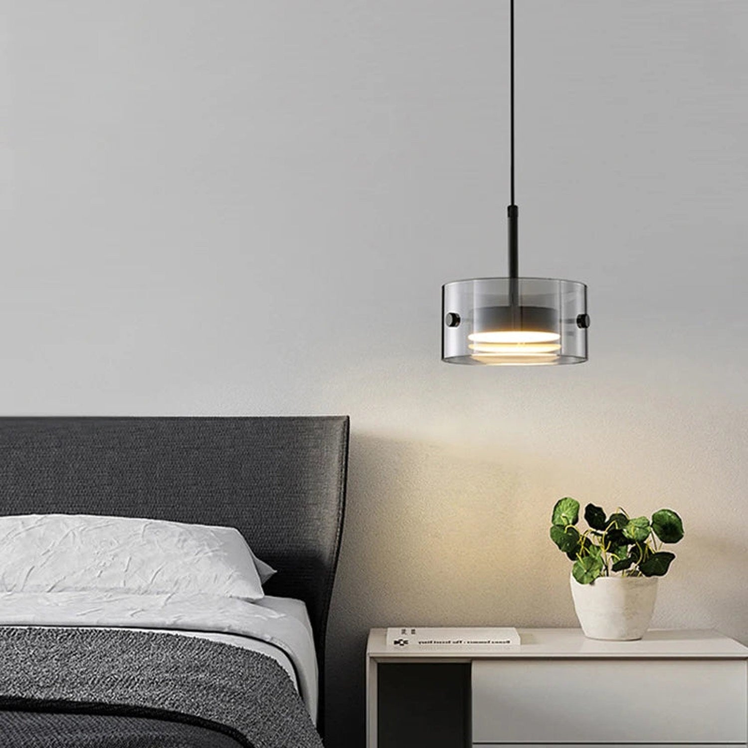 Nordic Glass LED Pendant Lamp — Modern Luxury Hanging Light for Dining Room &amp; Living Room