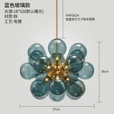 Suspended in Light — Designer Glass Bubble Chandelier for Bedroom & Living Room