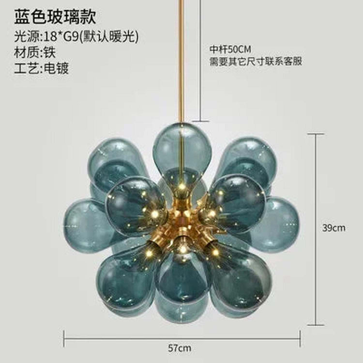 Suspended in Light — Designer Glass Bubble Chandelier for Bedroom & Living Room