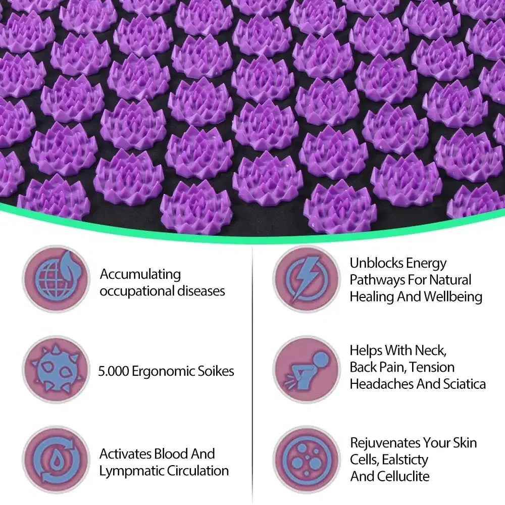 The Pressure Point Set — Spike Acupressure Mat & Pillow for Back Pain, Muscle Relief & Better Sleep
