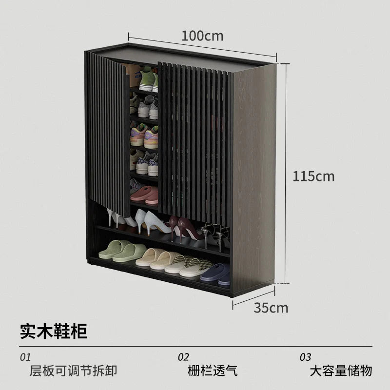 Entryway Wood Shoes Rack Vintage Luxury Space Saving Shoes Rack Storage Unit Meuble De Rangement Multifunction Furniture Jonine’s Corner