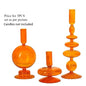Colored Glass Candle Holder Set of 3 — Romantic Modern Home Décor