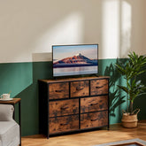 JHK Desser For Bedroom With 7 Fabric Drawers Organizer Storage Closet Chest Clothes For Living Room Display Cabinet Of Furniture Jonine&
