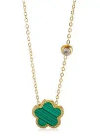 Gold Heart Toggle Necklace — Beaded Chain Gift for Her
