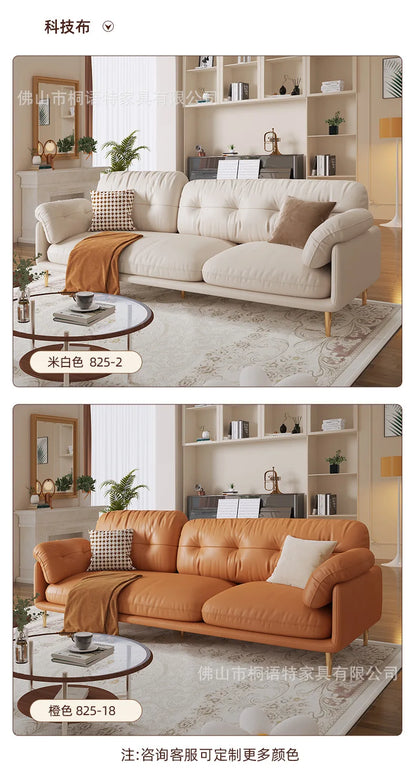 Cream Luxury Corner Sofa — Modern 3-Seat Living Room Sofa