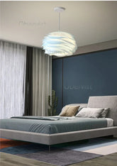 White Rose Petal Pendant Light — Nordic Sculptural Chandelier Jonine&