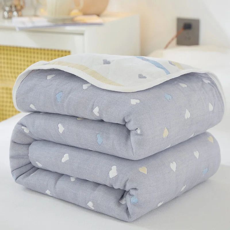 Cotton Gauze Summer Quilt — Plaid