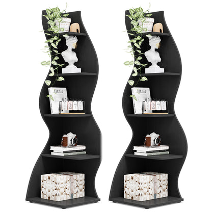 The Corner That Finally Does Something — Tribesigns 5-Tier Wall Corner Bookshelf & Plant Stand