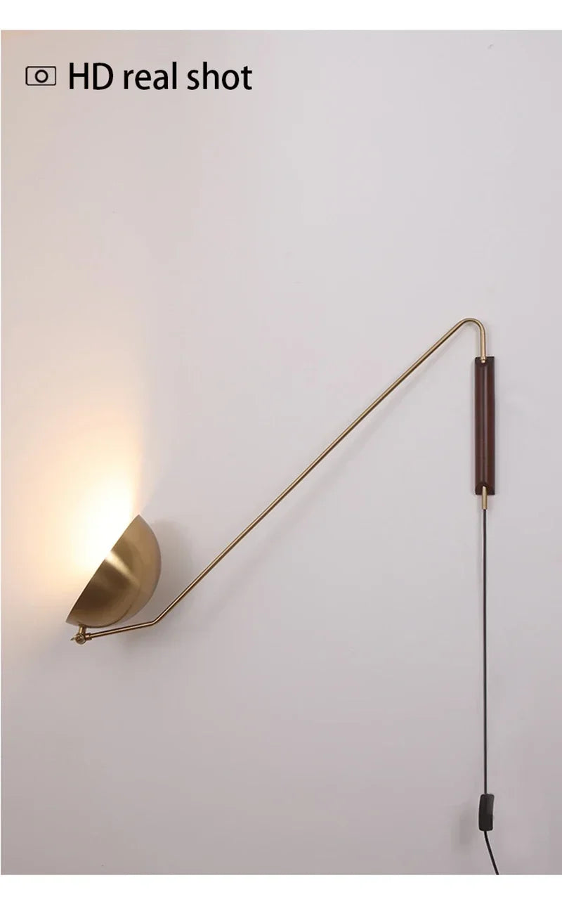Modern Minimalist Long Arm LED Wall Lamp Design Style Golden Wall Lights Living Dining Room Bedside Sconce Adjustable Home Decor Jonine&