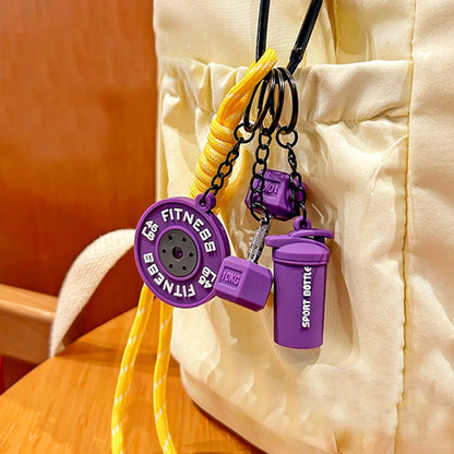 Motivational Fitness Keychain — Colorful Gym Bag Charm & Workout Gift