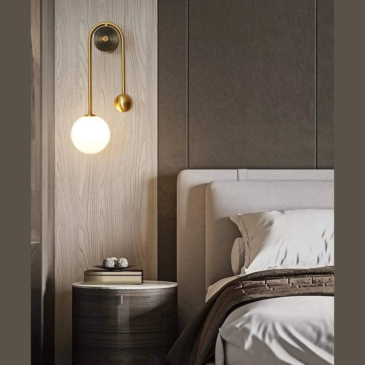 Gold Glass Ball Wall Sconce – Jonine’s Corner Modern LED Light