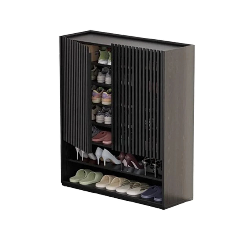 Vintage Luxury Wood Shoe Rack — Space-Saving Entryway Storage