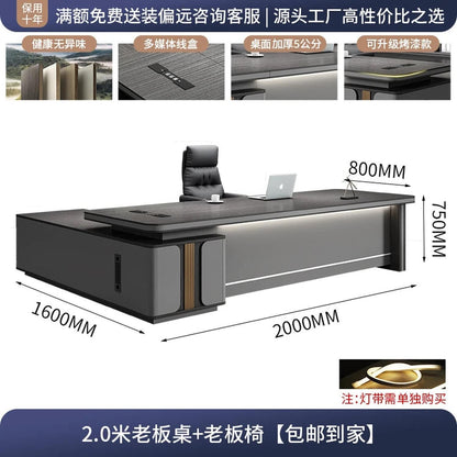 L-Shape Storage Executive Desk