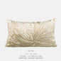 French Cream Jacquard Lumbar Pillow Cover — Embroidered Cushion Cover 12×20in