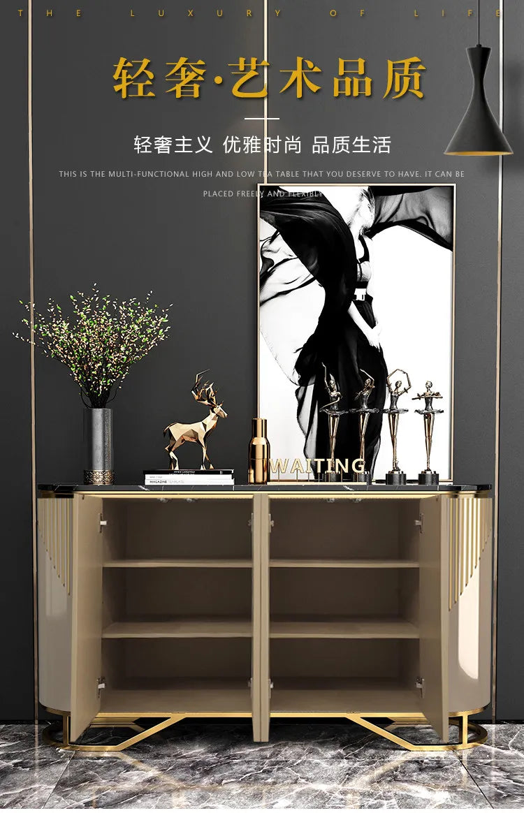 French Gold Luxury Living Room Display Cabinet Jonine&