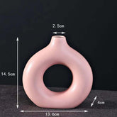 Porcelain Doughnut Vase — For Fresh & Dried Flower Arrangements