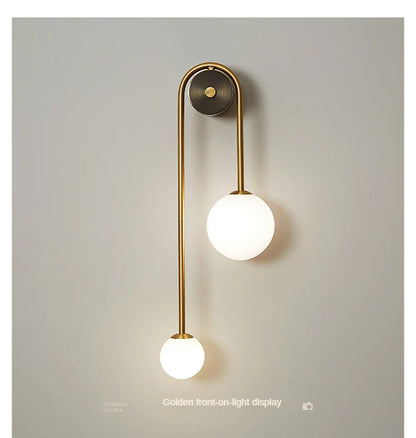 The Warm Detail — Gold Glass Ball Wall Sconce