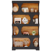 Curves That Work — Tribesigns 71" Tall S-Shaped Bookcase & Display Shelving Jonine’s Corner