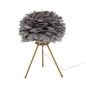 Soft Light, Strong Style — Grey Feather Tripod Desk Lamp