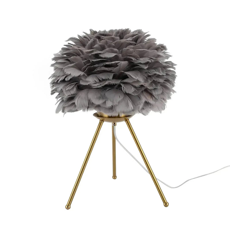 Soft Light, Strong Style — Grey Feather Tripod Desk Lamp Jonine’s Corner