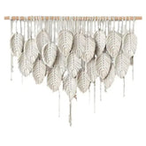 Boho Home Decoration, Macrame Tapestry Macrame Leaf Feather Wall Hanging Decor for Living Room Bedroom, Boho Wall Art Home Decor Jonine’s Corner