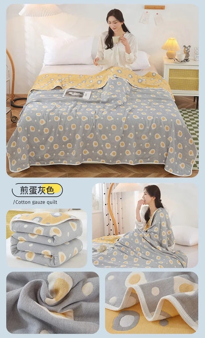 Cotton Gauze Summer Quilt — Plaid