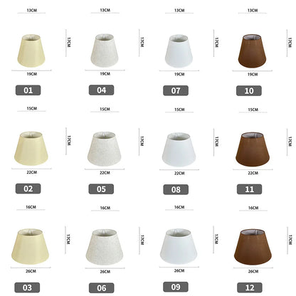 Nordic Style Chandelier Lamp Shade Linen Cloth Bedside Table Ceiling Light Cover E27 Modern Home Decor Wall Lamp Floor Lampshade