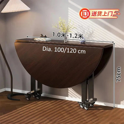 Round Foldable Dining Table — 100 &amp; 120cm