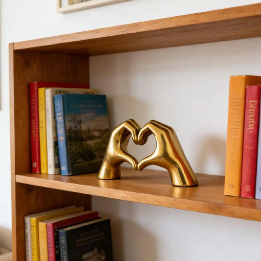 Heart Hand Love Sculpture — Nordic Luxury Desktop Decor