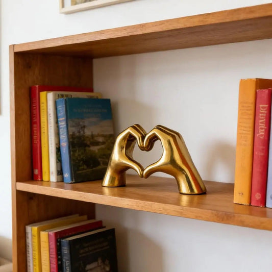 Heart Hand Love Sculpture — Nordic Luxury Desktop Decor