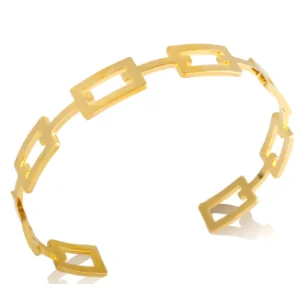 Stainless Steel Crystal Cuff Bracelet Bangle