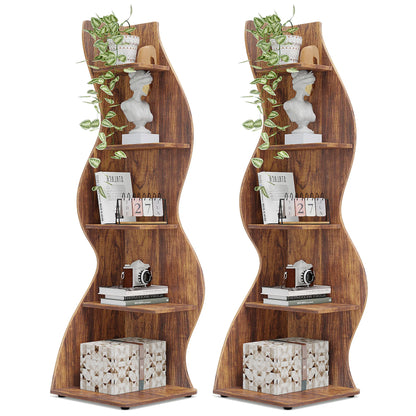 The Corner That Finally Does Something — Tribesigns 5-Tier Wall Corner Bookshelf & Plant Stand
