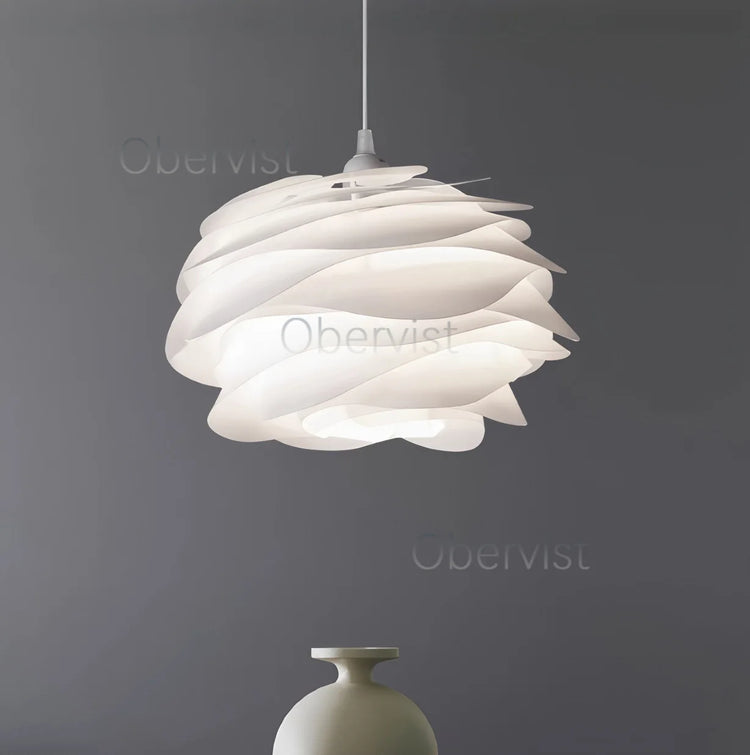 White Rose Petal Pendant Light — Nordic Sculptural Chandelier Jonine&