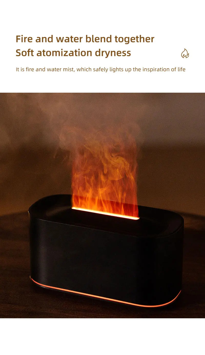 Flicker & Flow — Flame Effect Aromatherapy Diffuser & Humidifier