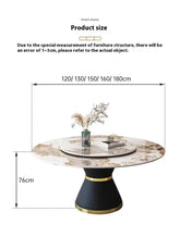 Round Sliding Table Luxury Table Stainless Steel Kitchen Islands Transparent Mesa Comedor Garden Furniture Sliding Dining Wash Jonine&