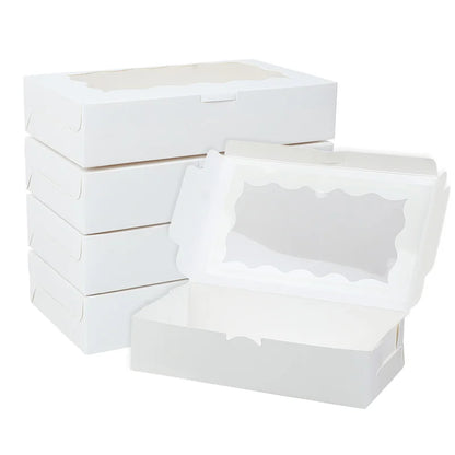 Kraft Paper Gift Boxes with Window — Set of 5, 10, or 20