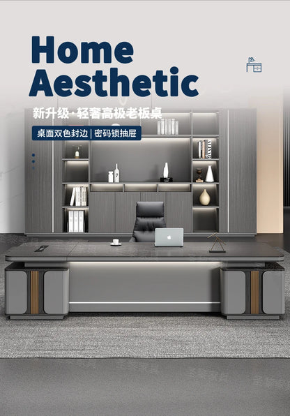 L-Shape Storage Executive Desk