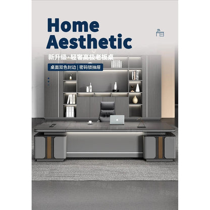 L-Shape Storage Executive Desk