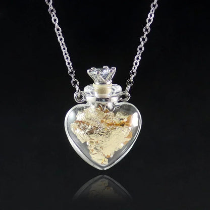 Fashion Glass Perfume Essential Oil Bottle Pendants DIY Women&