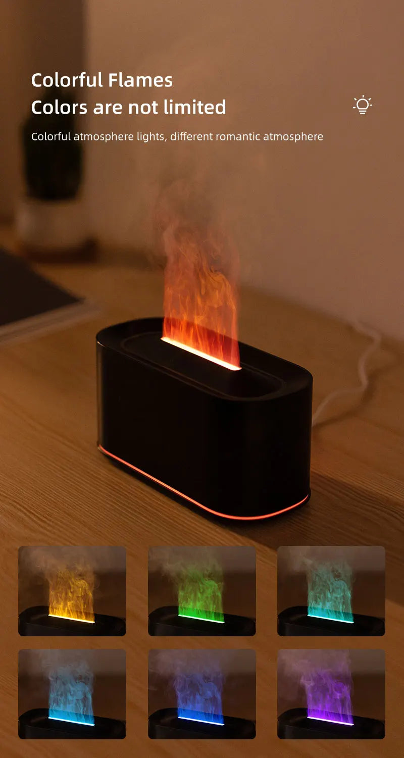 Flicker & Flow — Flame Effect Aromatherapy Diffuser & Humidifier