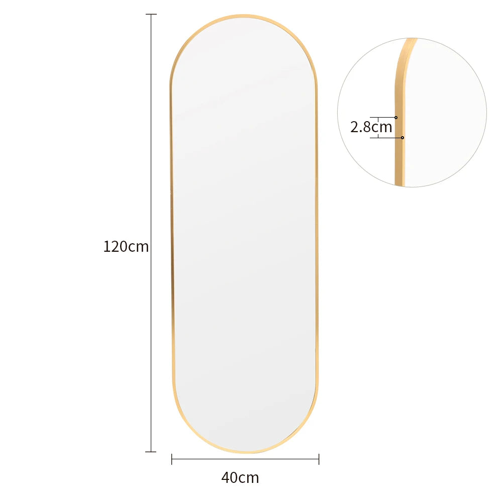 The Mirror That Opens the Room — Oversized Oval Full-Length Mirror