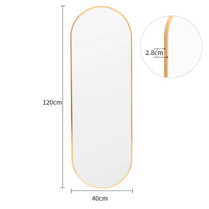 The Mirror That Opens the Room — Oversized Oval Full-Length Mirror