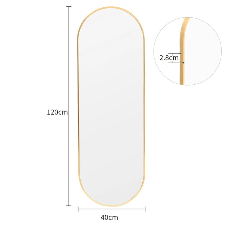 The Mirror That Opens the Room — Oversized Oval Full-Length Mirror