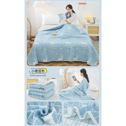 Cotton Gauze Summer Quilt — Solid