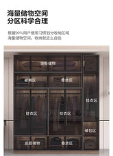 Glass light luxury corner cloakroom wardrobe Double clothes closet cabinets and wardrobes Cabinet dressing clothe home furniture Jonine&