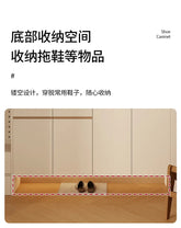 Cream wood style entry shoe cabinet modern entrance cabinet wardrobe floor-standing solid wood storage cabinet Jonine’s Corner