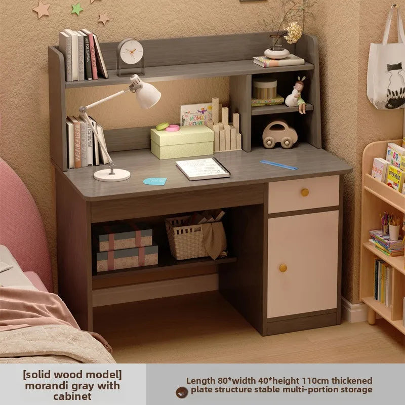 Space-Saving Computer Desk with Integrated Bookshelf Jonine’s Corner